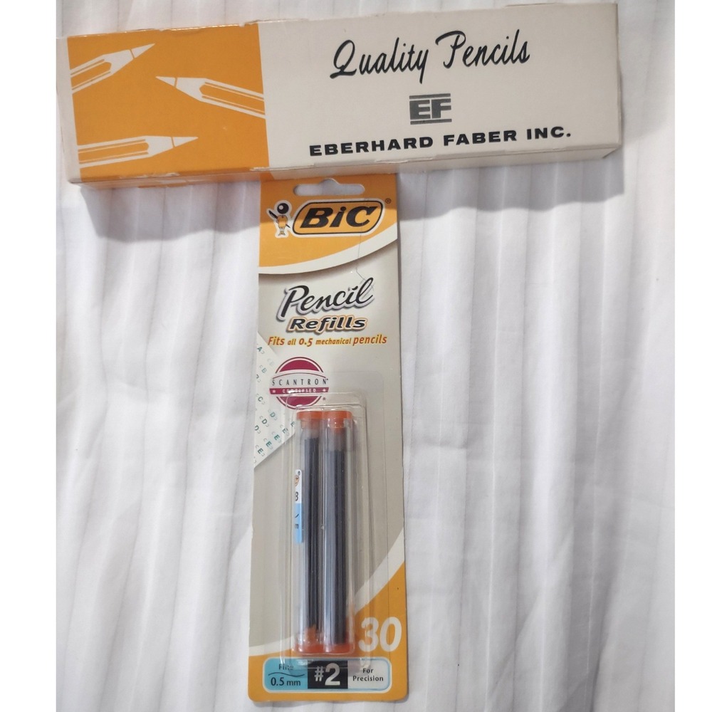 BIC Pencil‎ Refills 0.5mm #2 Fine Mechanical & Eberhard Faber (7ct) #2 Pencils